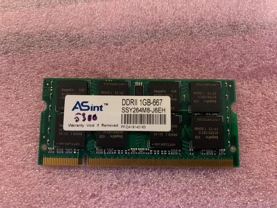 RAM Minne bärbar 1GB DDR2 PC2-5300 ASint