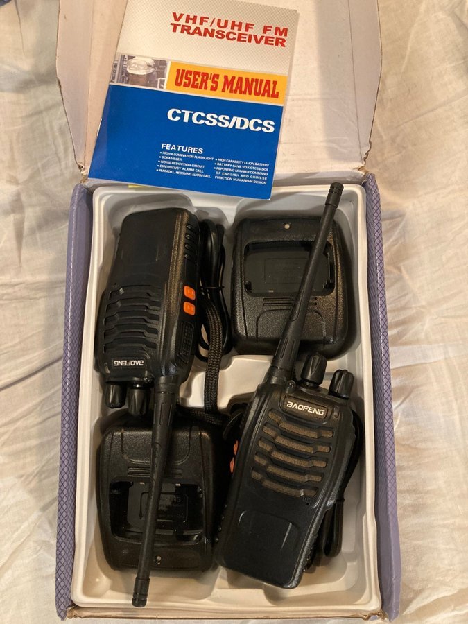 OBS! Programmerad Walkie-Talkie Baofeng BF-888S tillståndsfria frekvenser!