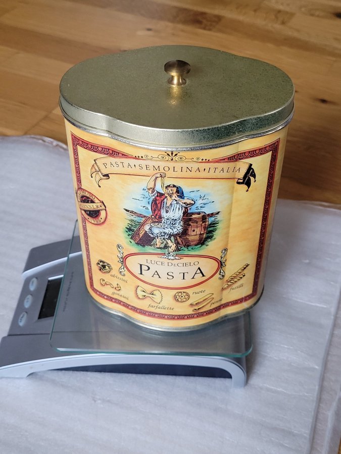 Vacker Retro Vintage Luce DeCielo Pasta Plåtburk i Toppen Skick