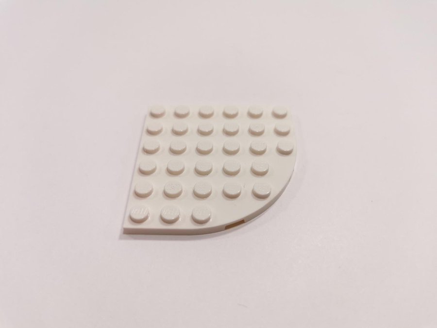 Lego - vinge - plate - hörn - 6x6 - part 6003 - vit