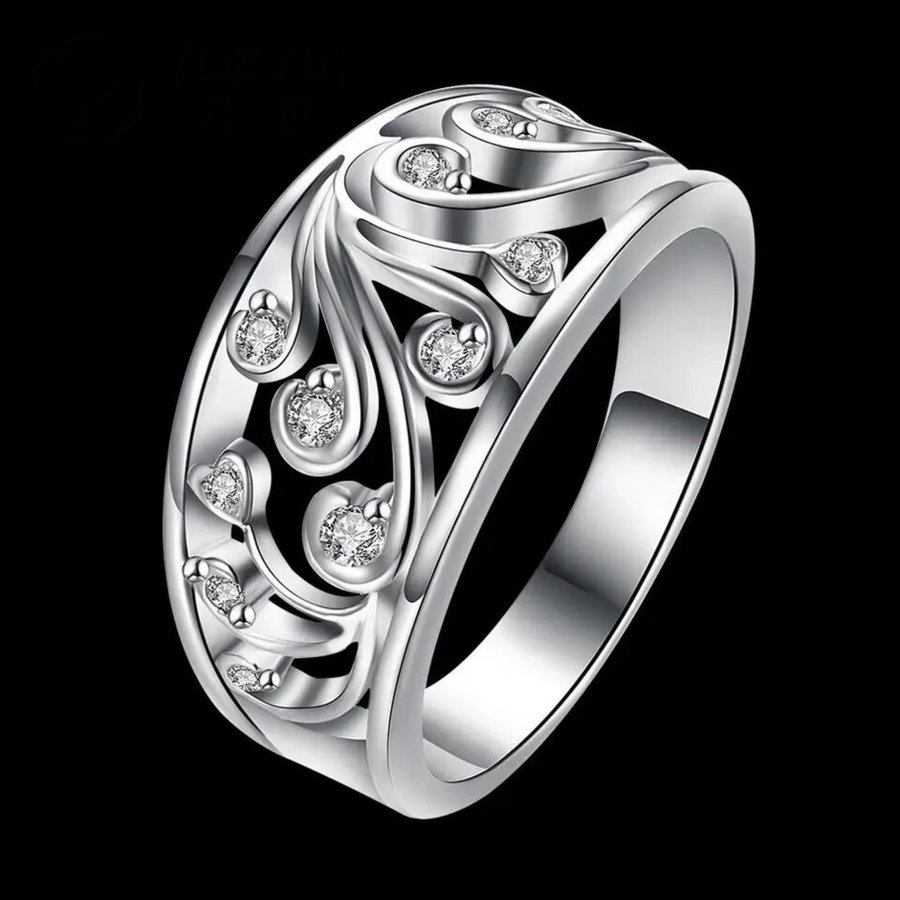 RING STERLING SILVER 925 CUBIC ZIRCONIA KLAPP