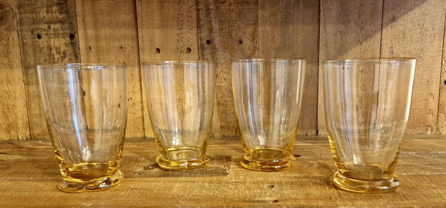 4 st whiskyglas drinkglas glas Gulli Skruf h 12,4 cm diam 8,5 cm