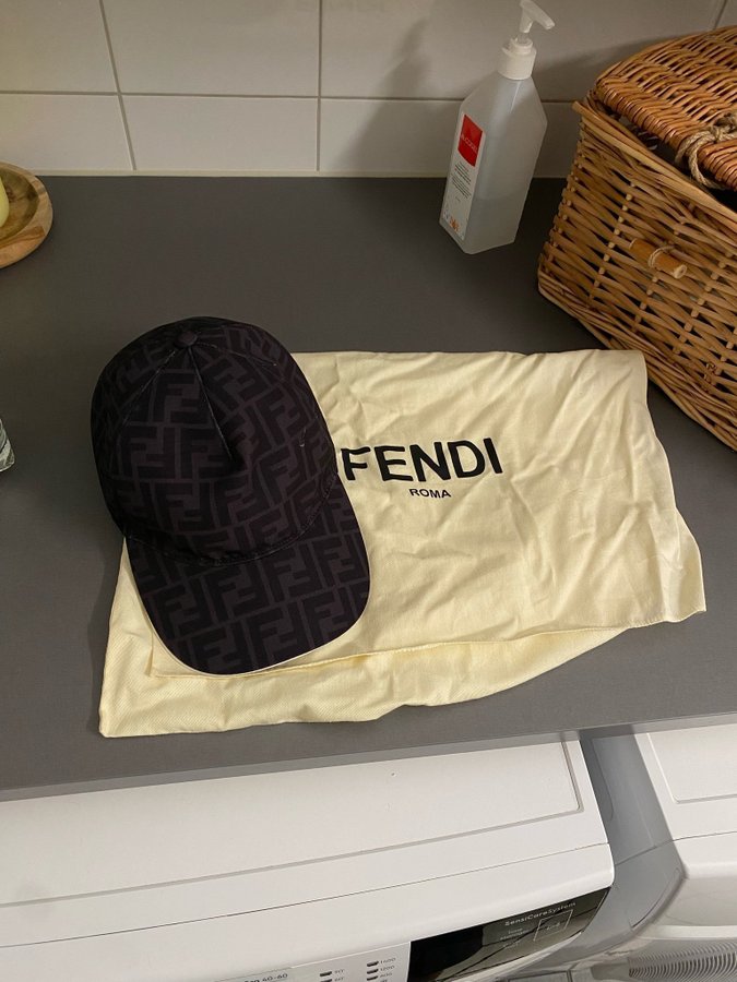 Fendi Black  Grey 'Forever Fendi' Cap