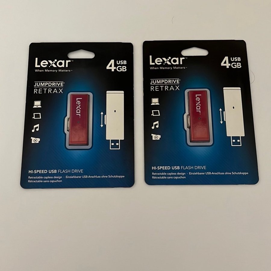 Lexar Jumpdrive Retrax 4GB USB-minne