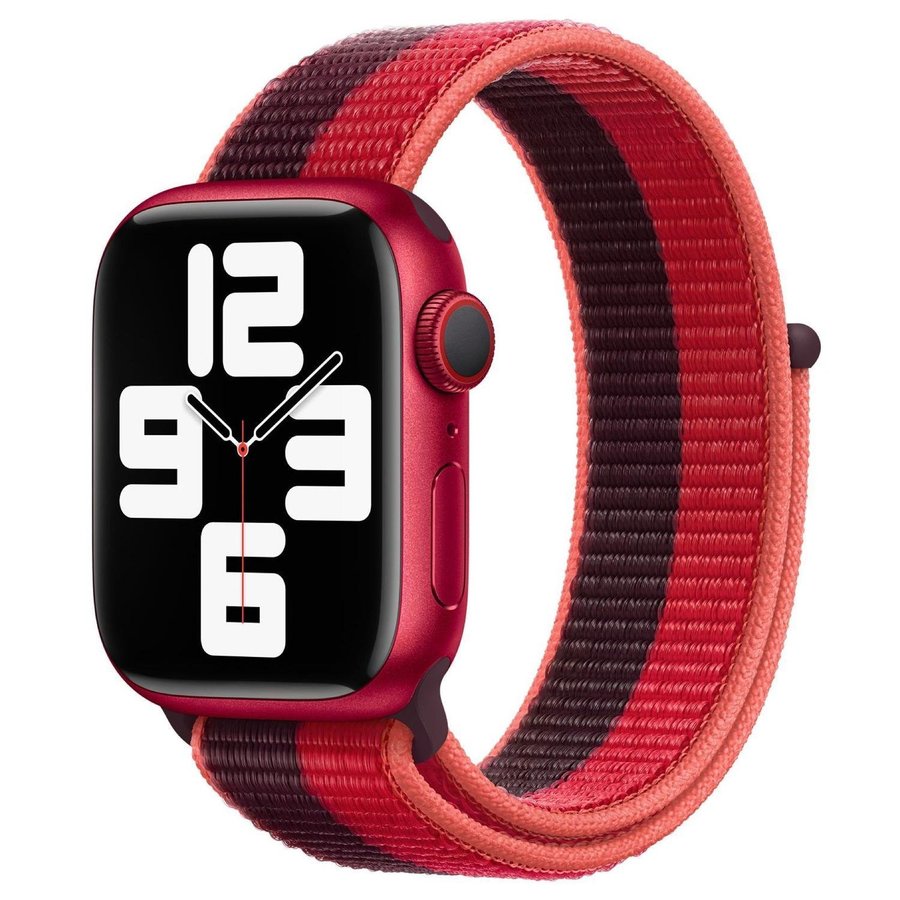 Nylonloop 38/40/41/42mm Apple Watch Armband - RÖD / FLÄDERBÄR