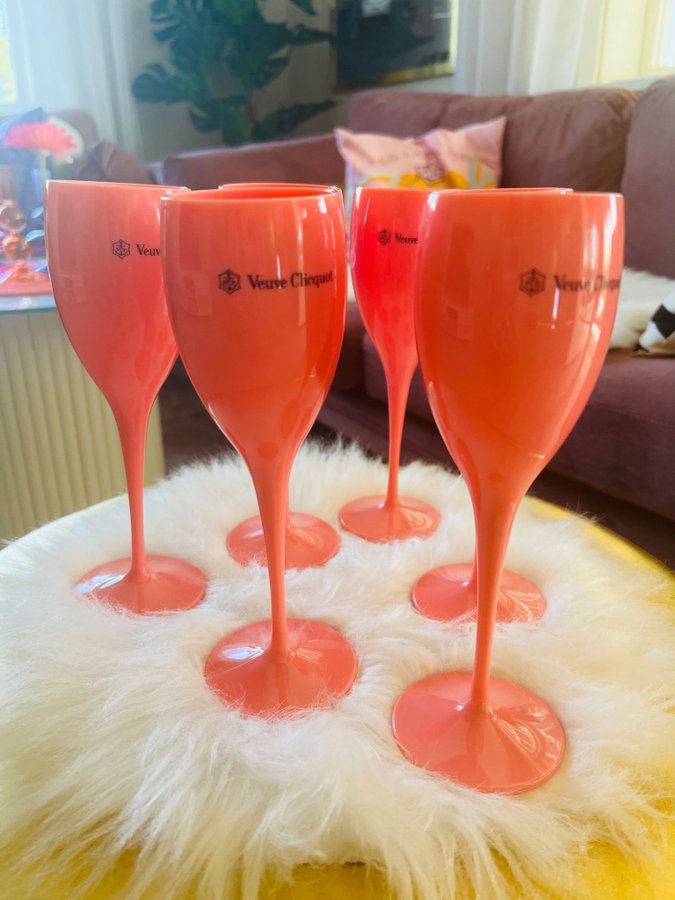 Nya Veuve Clicquot champagne glas rosa 6st perfekt present!