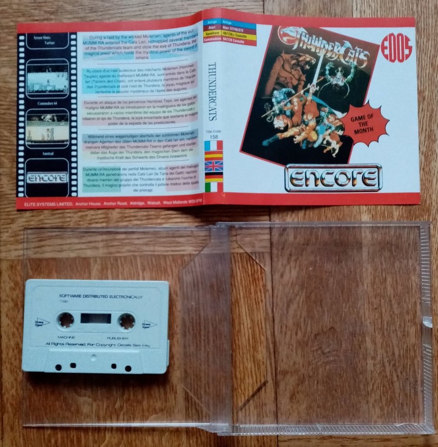 Thunder Cats (EDOS - Elite Systems) ->TESTAD<- Commodore 64 / C64 Spel