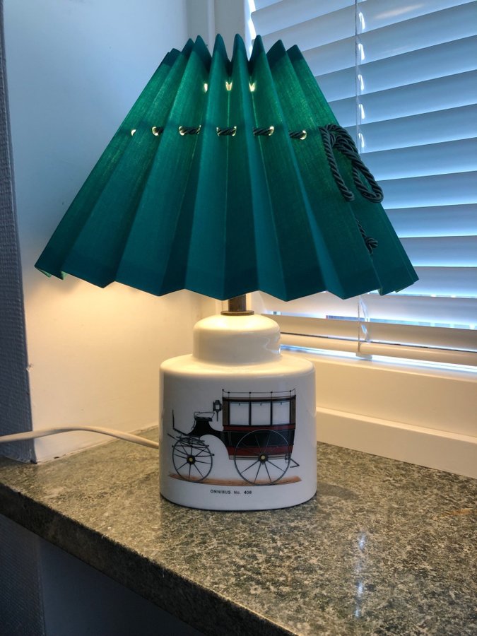 Retro vintage lampa bordslampa Porcelaine de Paris