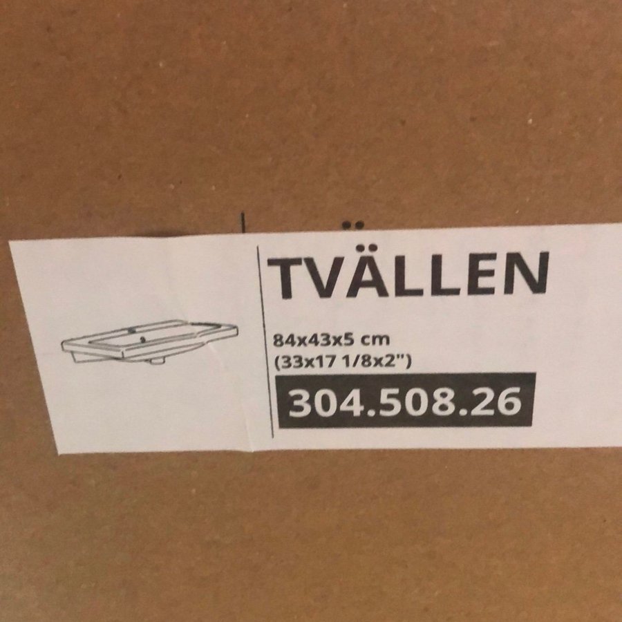 TVÄLLEN tvättställ IKEA 84x43x5 cm, NYTT