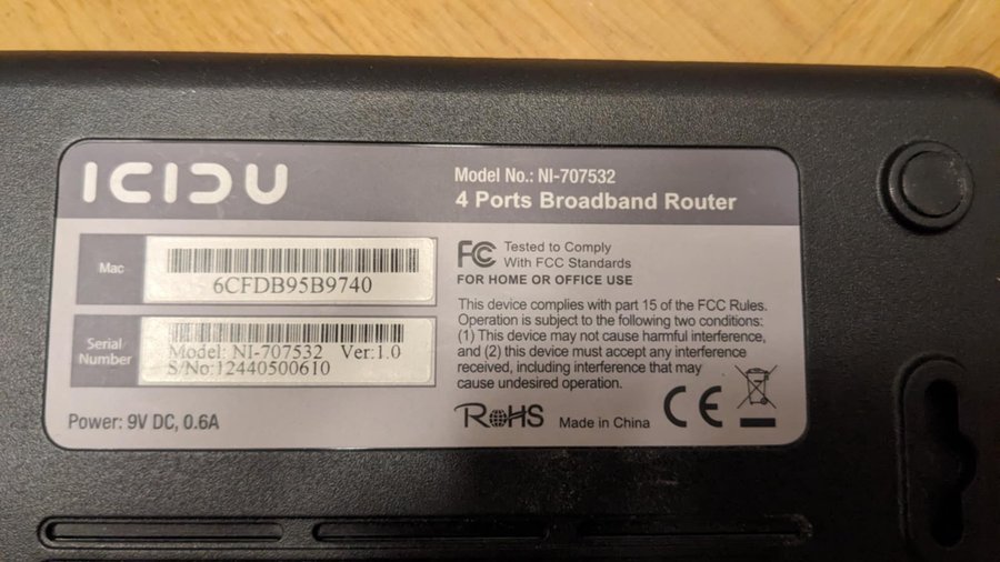 ICIDU 4 Portar Router