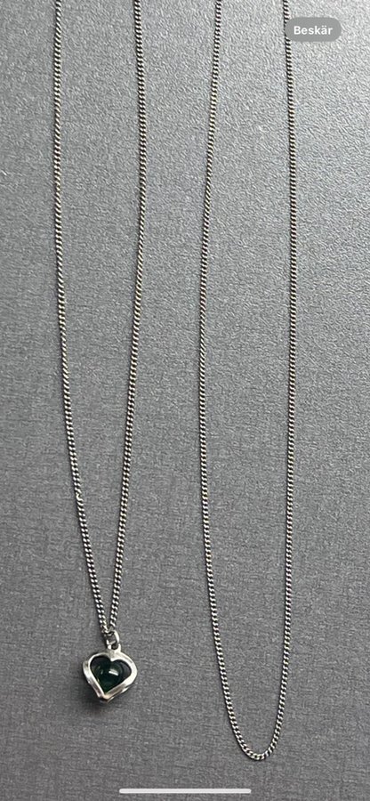 2 st vintage äkta silver halsband stämplad m 835