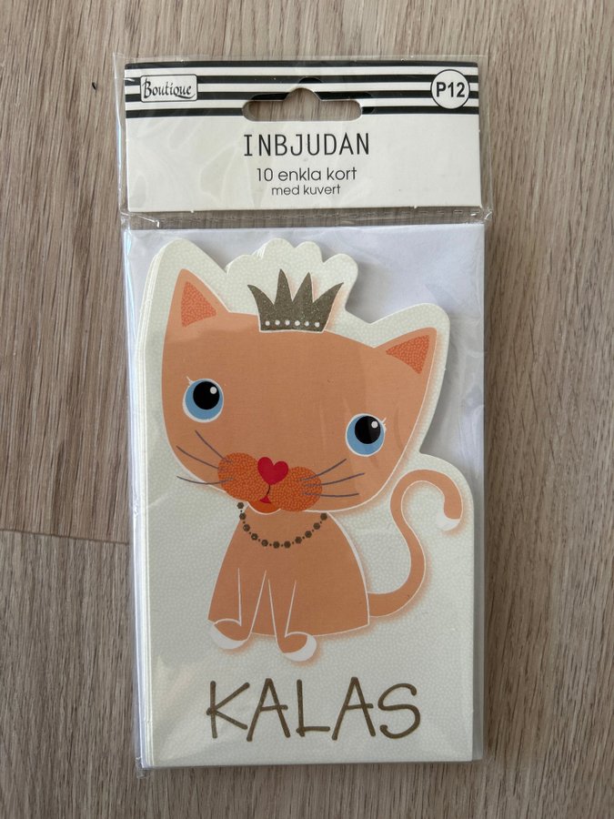 Inbjudan Kalas Katt inbjudningskort oöppnade