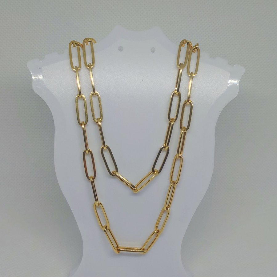 18K 750 Paperclip Necklace