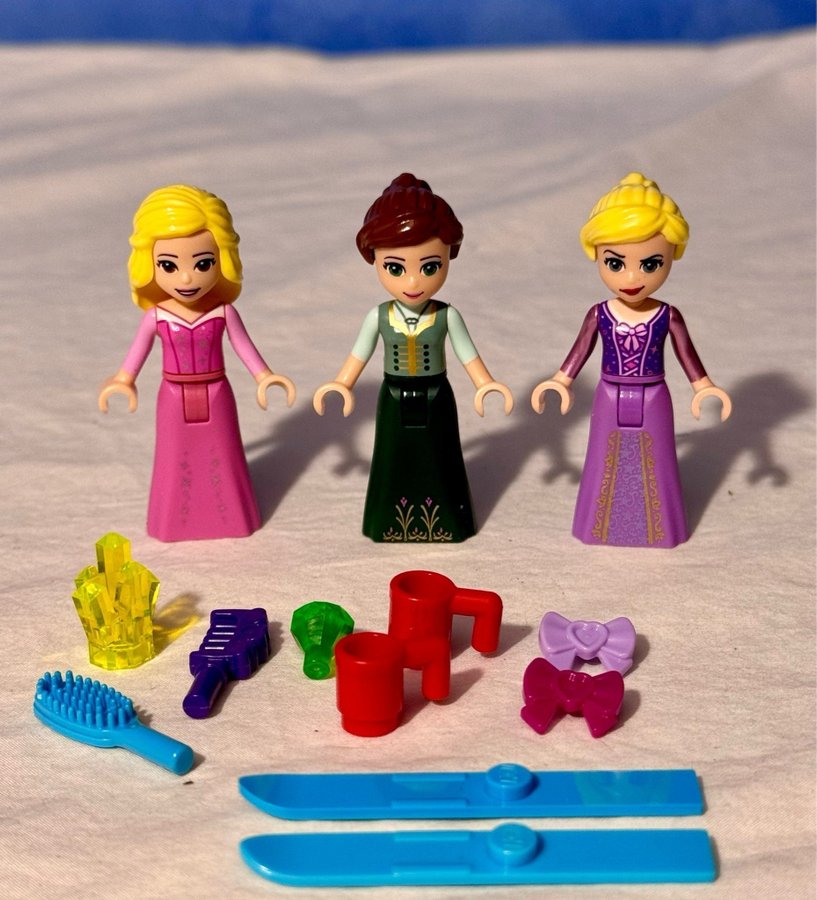 Lego Disney, princess, Aurora, Anna, Rapunzel, tillbehör,