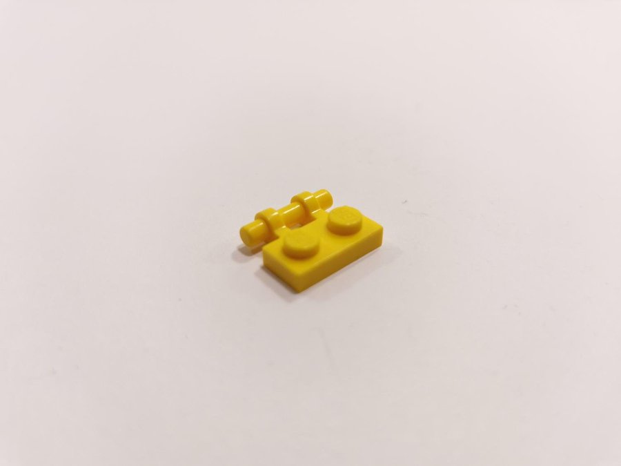 Lego - plate - modified - handles on side - 1x2 - part 2540 - gul