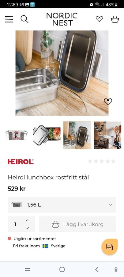 Lunchbox rostfritt stål Lunchlåda