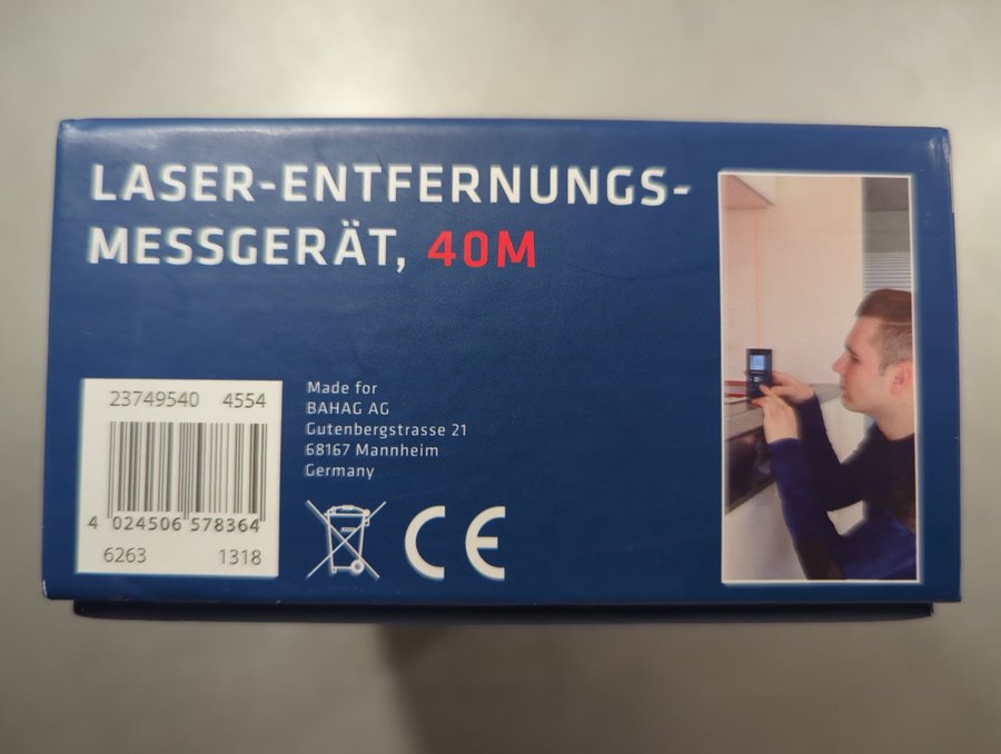 AVSTÅNDSMÄTARE WISENT 40M Laseravståndsmätare ny i original förpackning!