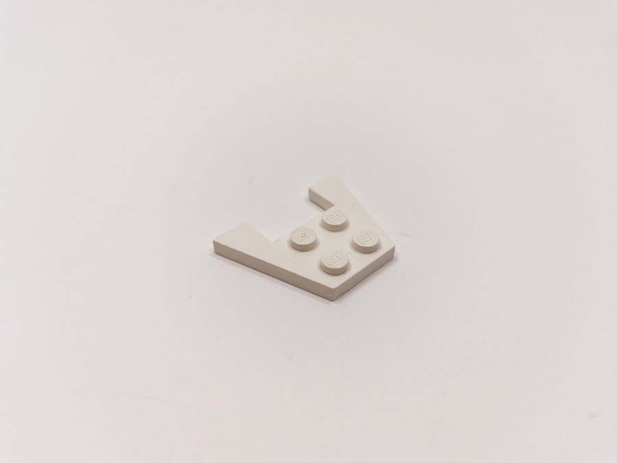 Lego - wedge - plate - front - 3x4 - part 4859 - vit