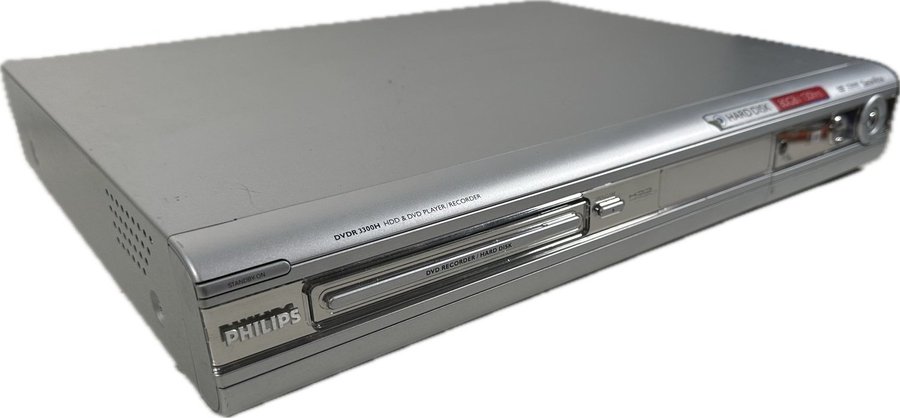 DVD-inspelare Philips DVDR3300H 02 DVD Player Recorder 80GB HDD Showview