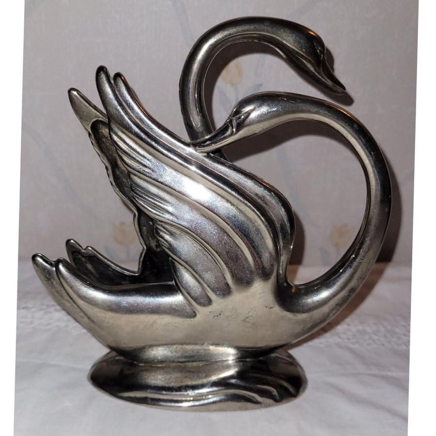 ART DECO servettställ SVAN swan METALL jugend