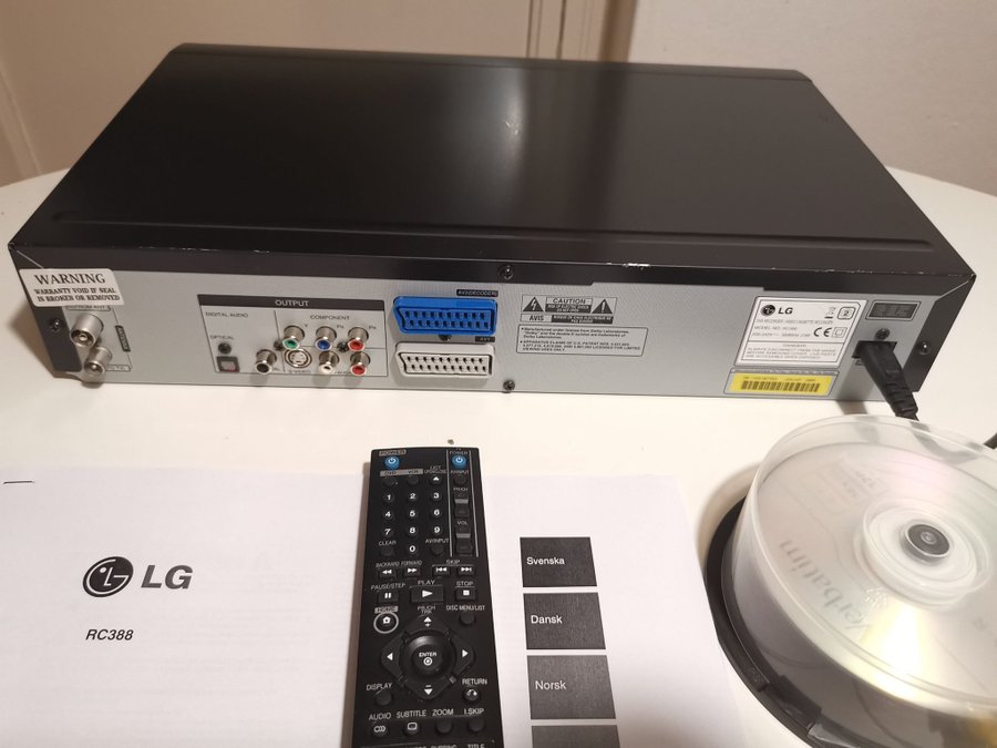 VHS till DVD, LG DVD/VHS spelare och inspelare RC388