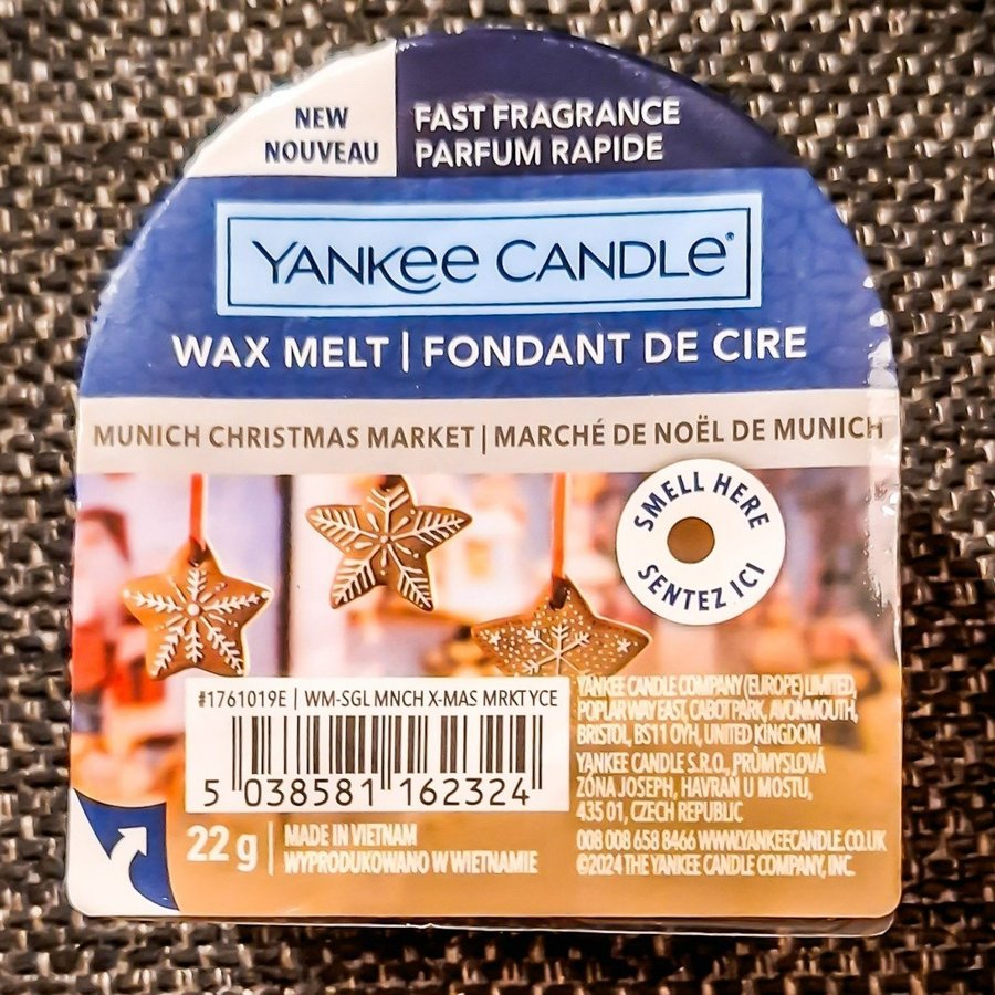 Yankee Candle vaxkaka "Munich Christmas Market", JUL, Billig frakt.