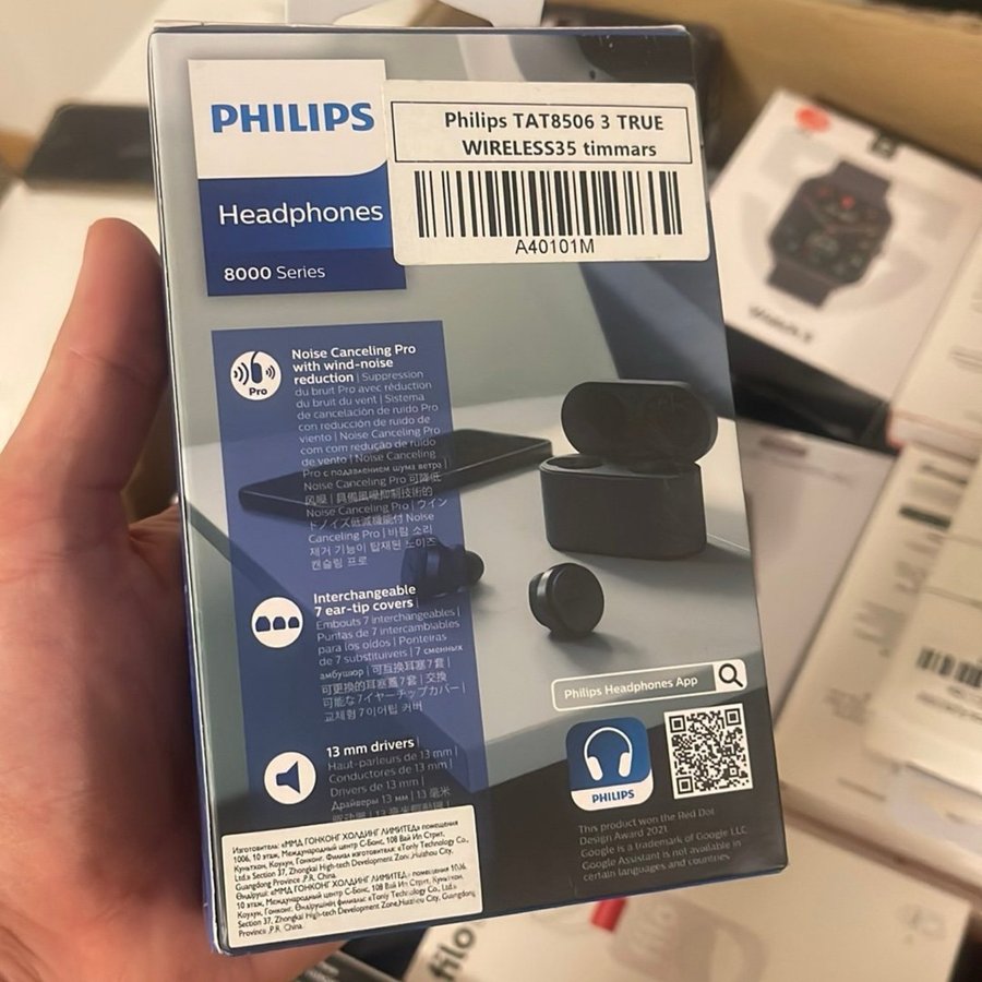 Philips TAT8506 TRUE WIRELESS helt ny oöppnad