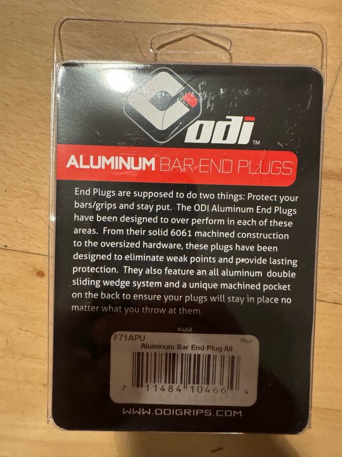 ODI Aluminium Bar End Plugs Blå