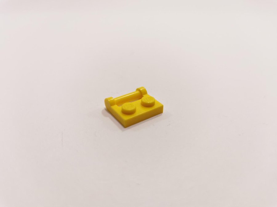 Lego - plate - modified - handle on side - 1x2 - part 48336 - gul