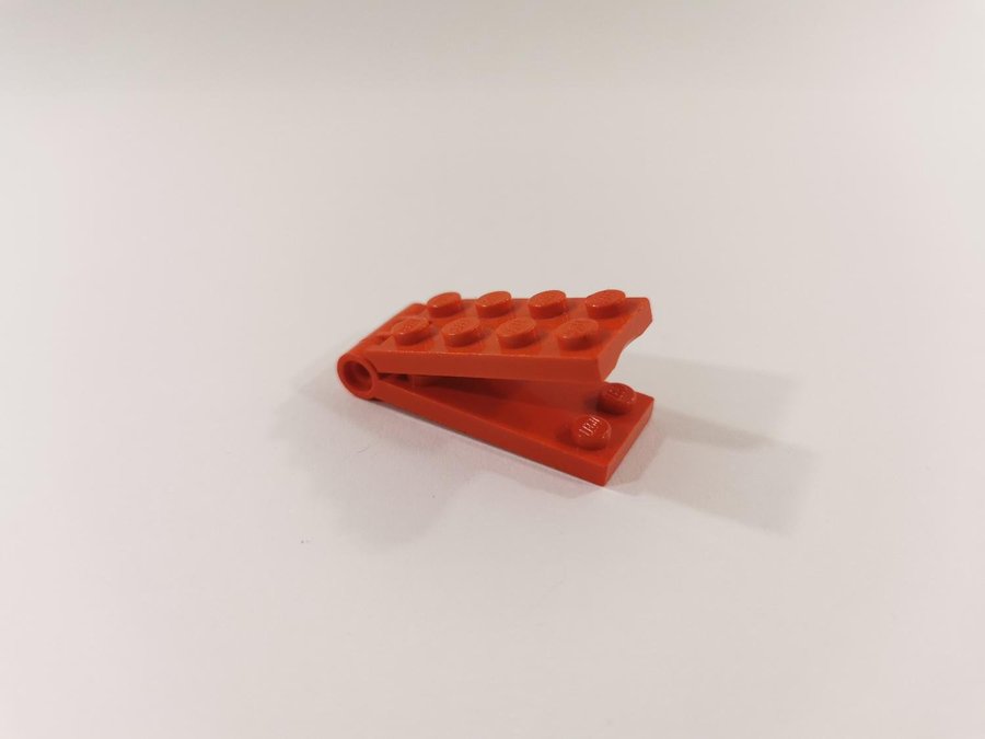 Lego - hinge - ledad - 2x4 - part 3149c01 - röd