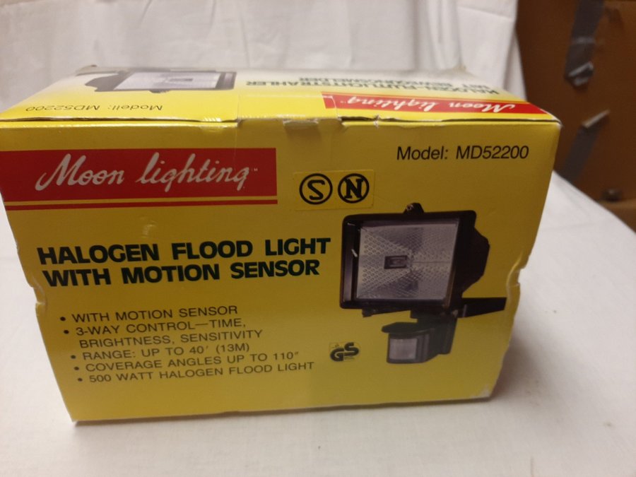 Moon Lighting Halogen Flood Light med Rörelsesensor