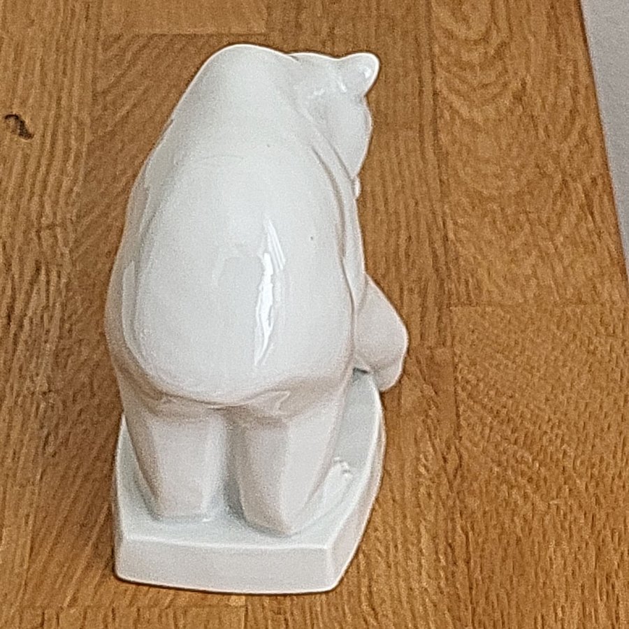 Messien Isbjörn polar Bear Figurin H.239 Gammal I Bra Skick