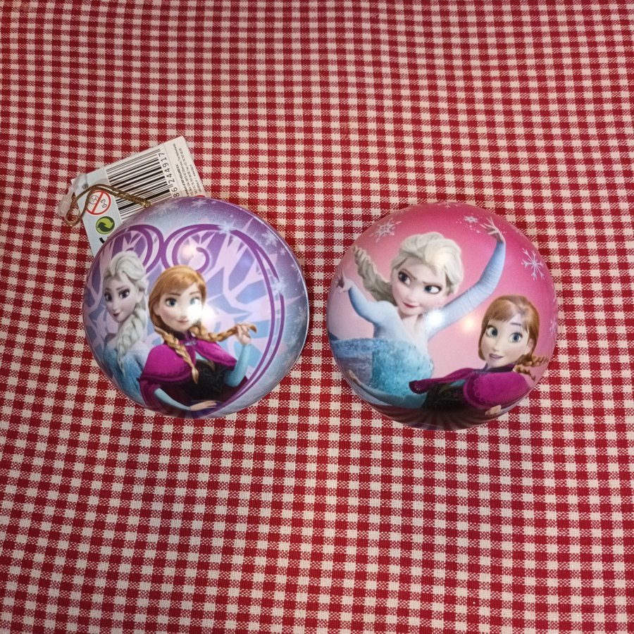 Julkulor i plåt, öppningsbara, tomma, Frozen, Frost, Anna och Elsa