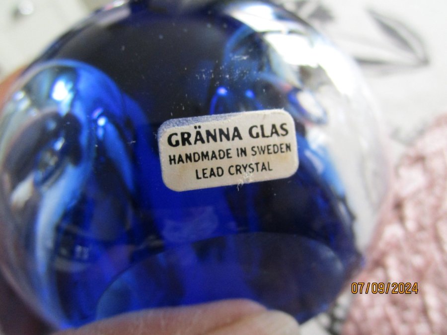 GRÄNNA GLAS HANDMADE IN SWEDEN LEAD CRYSTAL