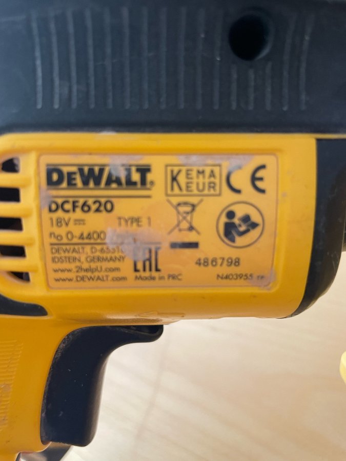 Dewalt gipsskruvdragare DCF620 18V