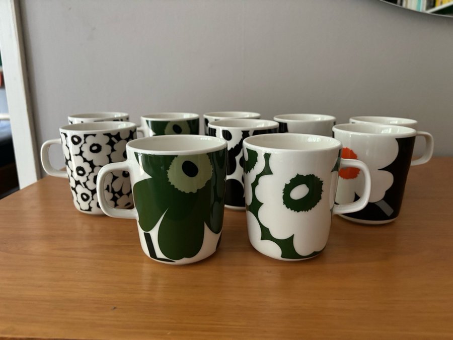 10 st Marimekko Unikko muggar 250 ml i nyskick