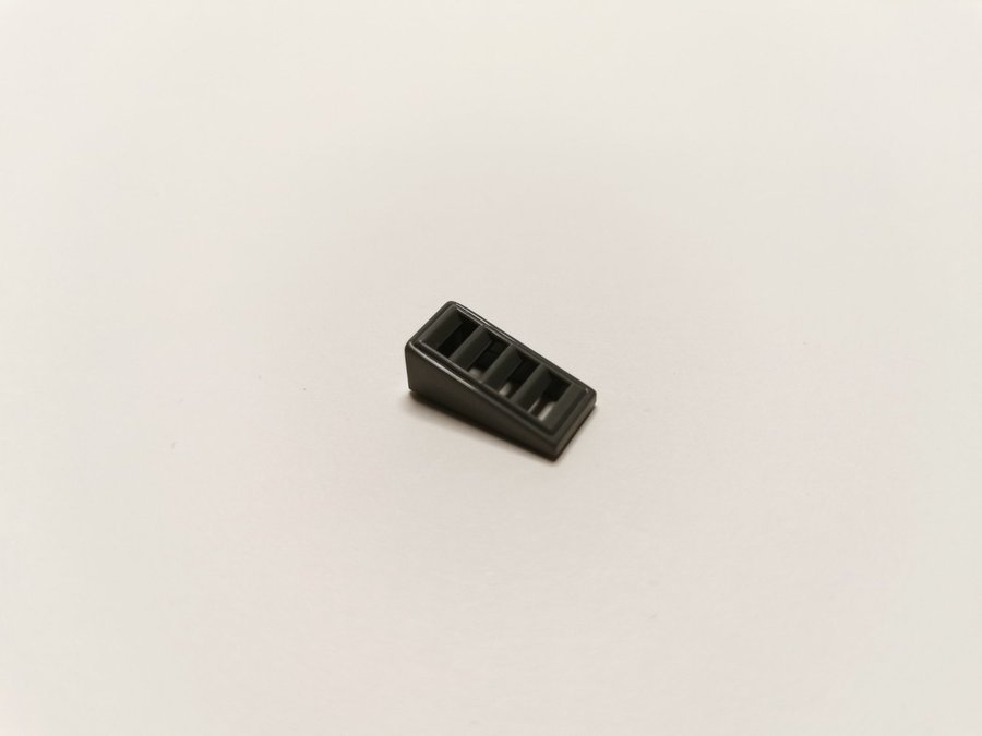 Lego - galler - grill - sned - 2x1x2/3 - part 61409 - mörkgrå (bluish)