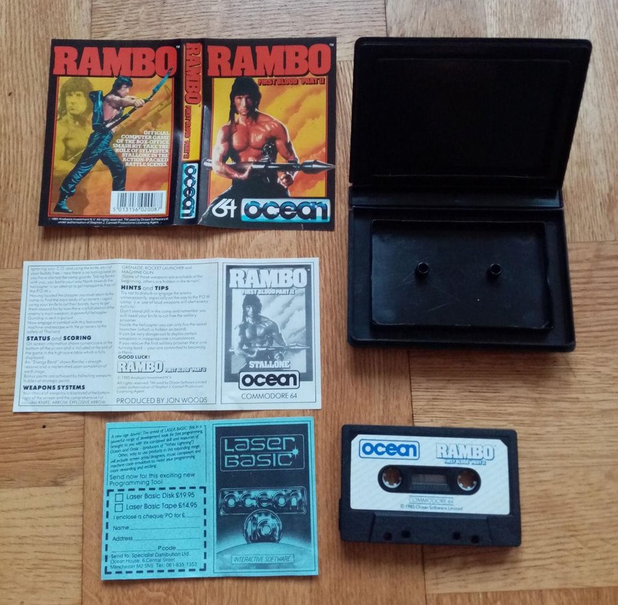 Rambo - First Blood Part 2 (Ocean Software) ->TESTAD<- Commodore 64 / C64 Spel