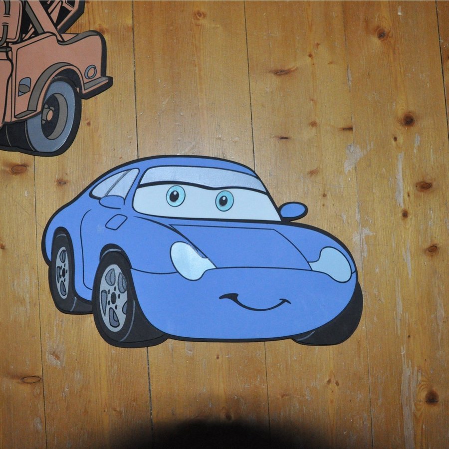 Väggdekoration Blixten McQueen Sally Bärgarn Disney Pixar Cars Bilar