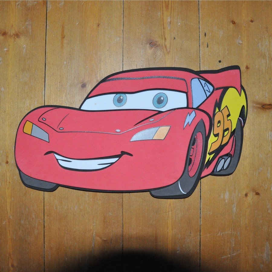 Väggdekoration Blixten McQueen Sally Bärgarn Disney Pixar Cars Bilar