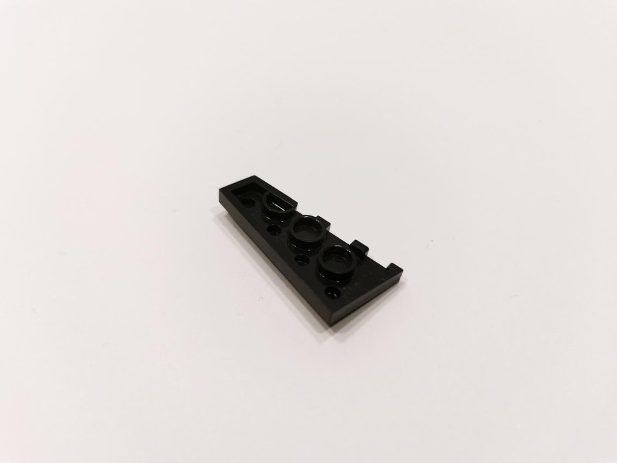 Lego - wedge - vinge - plate - vänster - 4x2 - part 41770 - svart