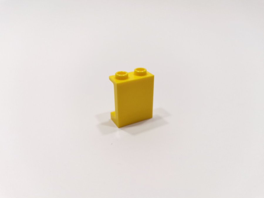 Lego - panel - vägg - 1x2x2 - part 87552 - gul