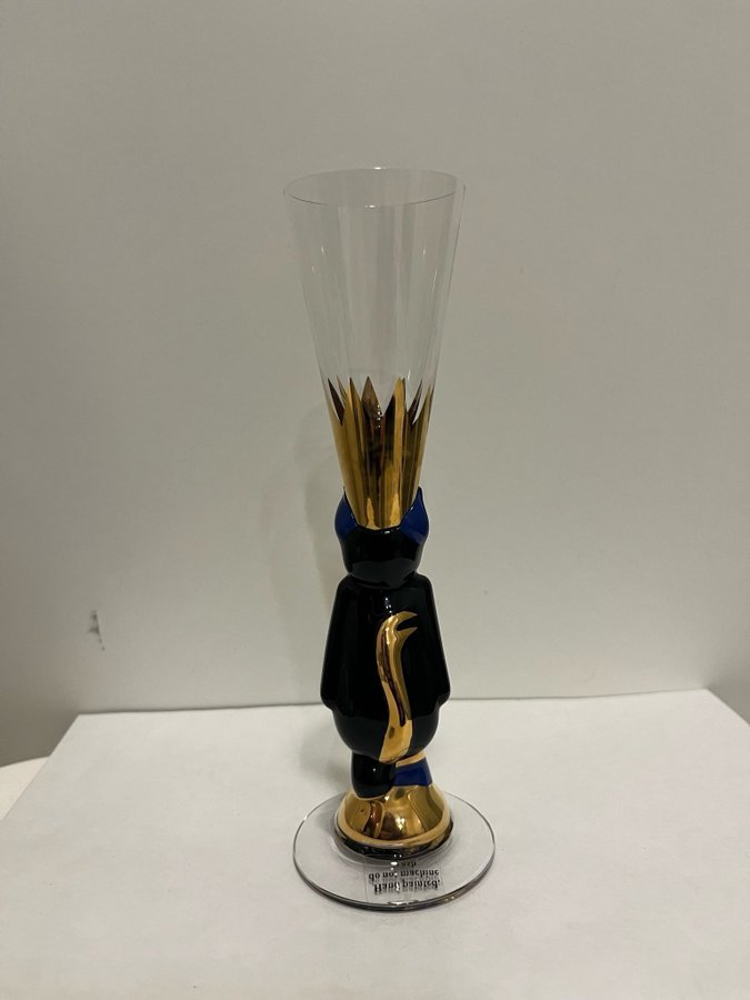 Djävulsglas /Nobel, Orrefors, Gunnar Cyrén. SVART. Oanvänt