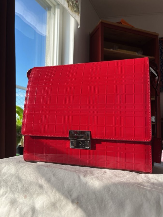 New Vintage Burberry Red bag