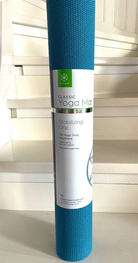 Gaiam Classic Yoga Mat - Stabiliserande Grepp, Turkos, Ny, Ouppackad