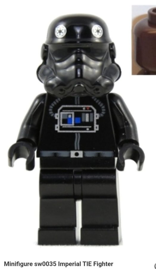 Star wars Lego Minifigur - Imperial TIE Fighter Pilot SW0035