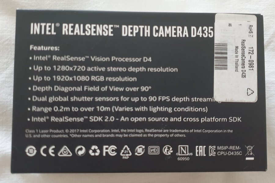 Intel Real Sense Depth Camera D435