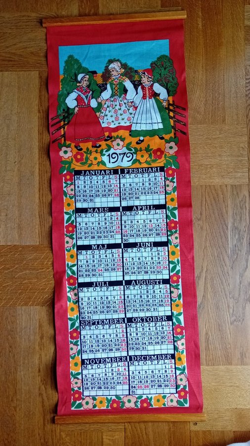 Almedahls tyg kalender 1979