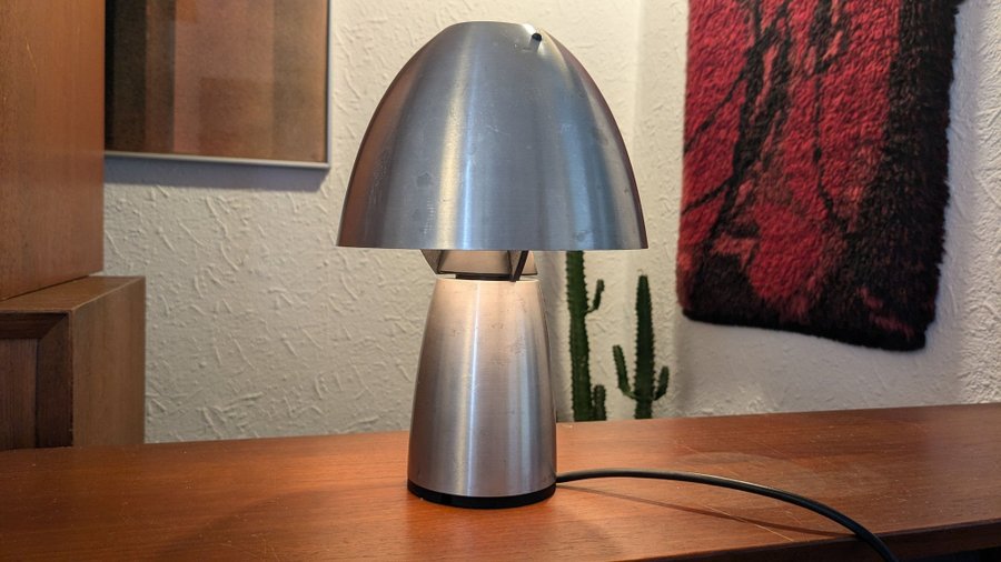 Mark Slöjd space age table lamp aluminium 1960's