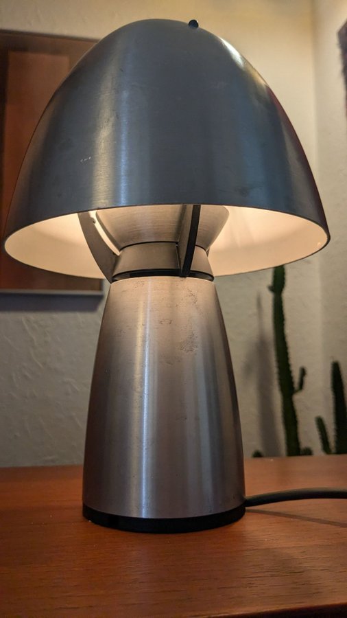 Mark Slöjd space age table lamp aluminium 1960's